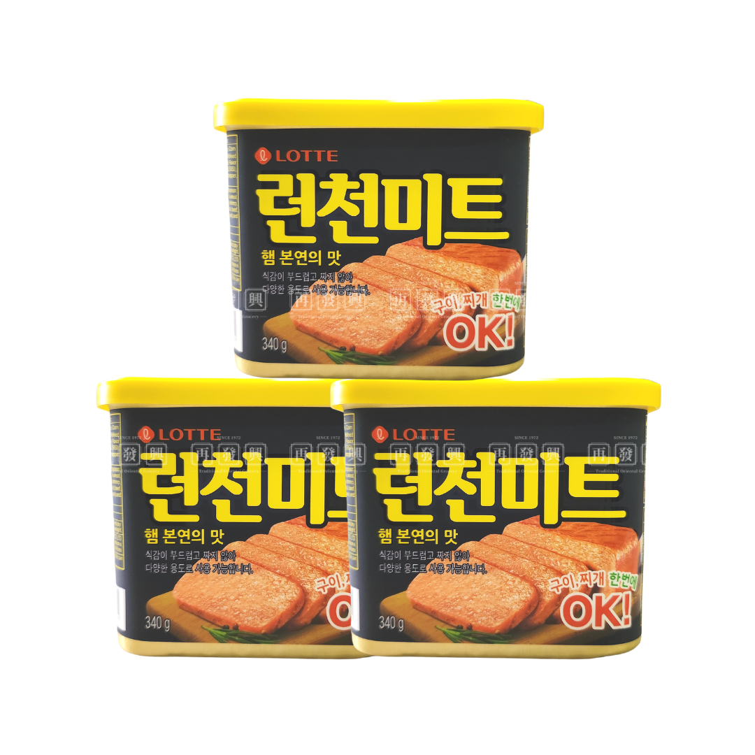 Lotte Pure Pork OK Luncheon Meat Promo Set 韩国猪午餐肉优惠装 3 can